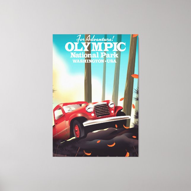 For Adventure! Olympic national park Washington. Canvas Print (Front)
