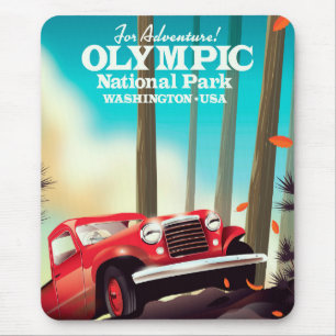 For Adventure! Olympic national park Washington. Mouse Mat