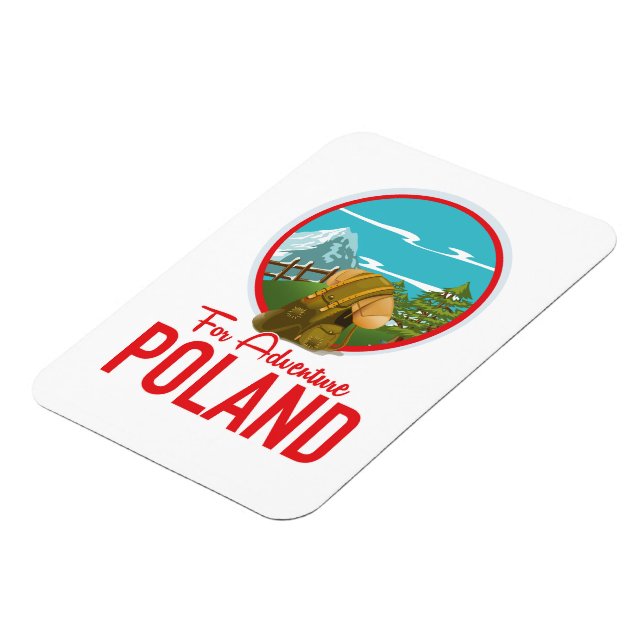 For Adventure Poland Travel logo Magnet (Left Side)