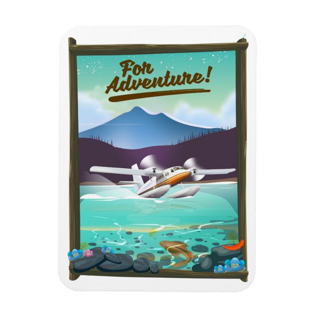 For Adventure! Sea plane travel poster Magnet (Vertical)