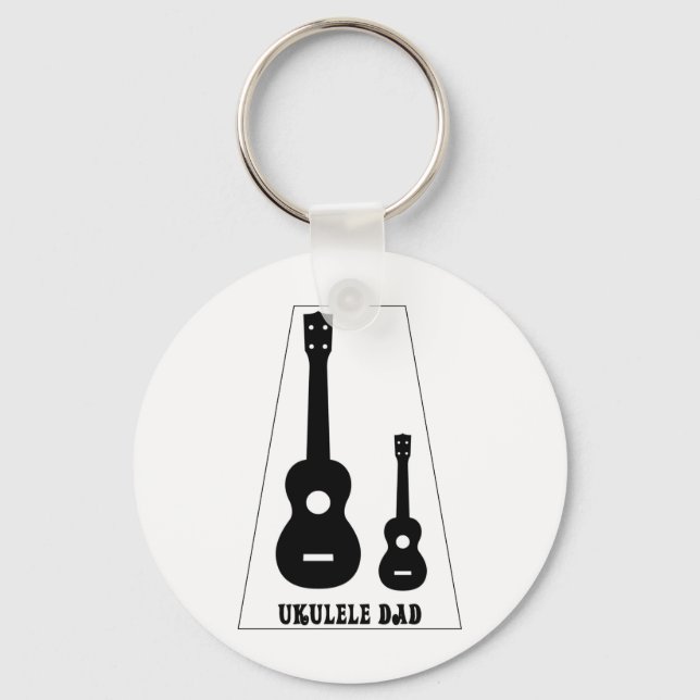 For all Ukulele Dads! Key Ring (Front)
