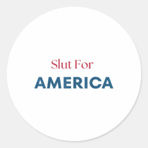 For America 4th Of July Patriotic Classic Round Sticker