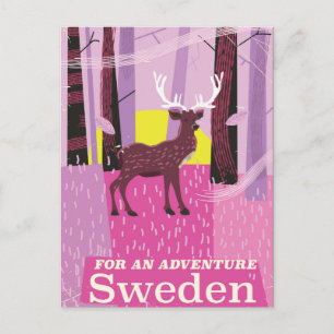 For an Adventure Finland retro travel poster Postcard