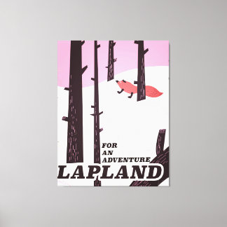 'For an adventure' Lapland vintage poster Canvas Print