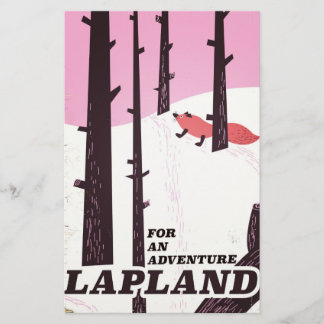 For an adventure Lapland vintage poster Stationery