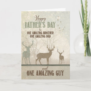 for an AMAZING Brother Father's Day Forest Deer Card