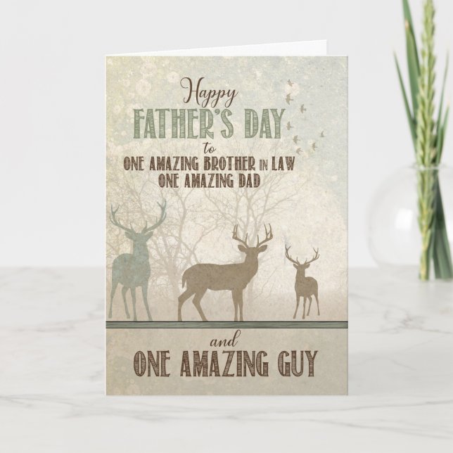 for an AMAZING Brother in Law Father's Day Deer Card (Front)