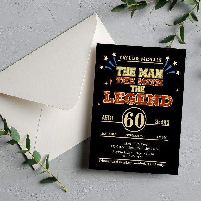 For Any Age, The Man, The Myth, The Legend Invitation (For Any Age, The Man, The Myth, The Legend Invitation)