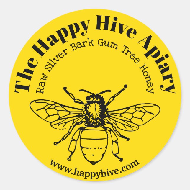 For Apiary Honey Classic Round Sticker (Front)