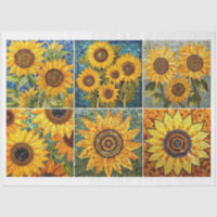 For Artists and Crafters Mosaic Sunflower Texture