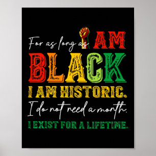 For As Long As I Am Black I'm Historic Juneteenth Poster