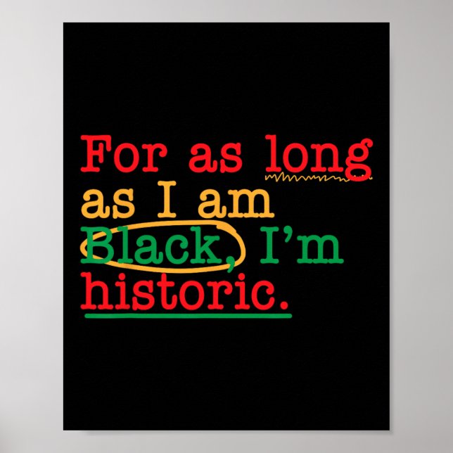 For As Long As I Am Black I'm Historic Juneteenth  Poster (Front)