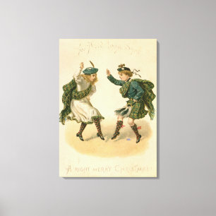 For Auld Lang Syne - A Right Merry Christmas' Canvas Print