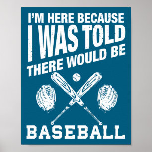 For Baseball Quote Baseball Player Baseball Poster