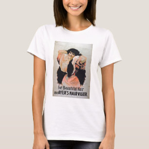 'For Beautiful Hair Use Ayer's Hair Vigor' (colour T-Shirt