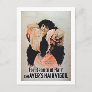 'For Beautiful Hair Use Ayer's Hair Vigour' (colou Postcard