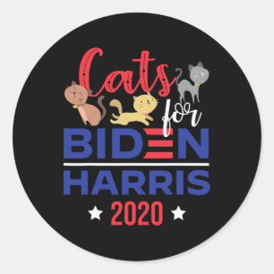 For Biden Harris - Cute Cat Lover Owner Democrat Classic Round Sticker