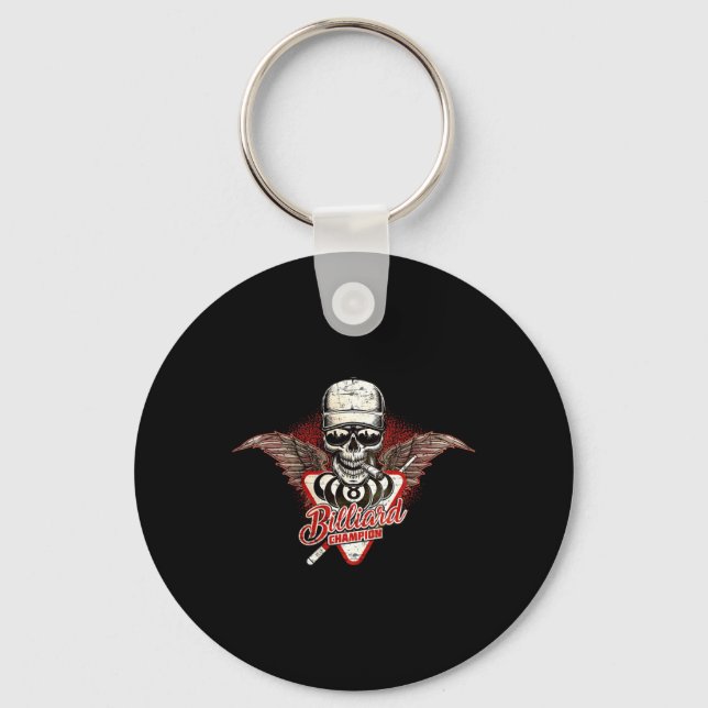 For Billiards Champion Players - Smoking Wings Sku Key Ring (Front)