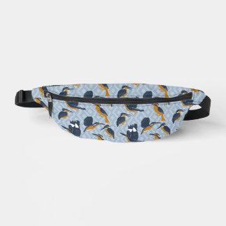 For Bird Lovers Cosy Kingfishers Patterned Bum Bags