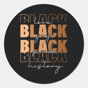 For Black Women Black History Month Retro  Classic Round Sticker