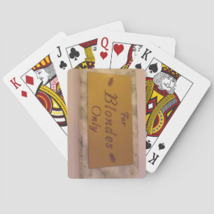 For Blondes Only Playing Cards