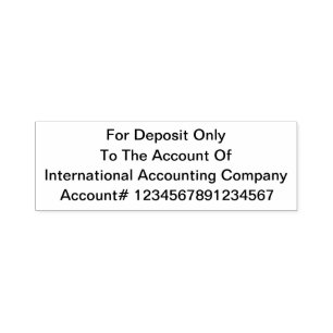 For Bookkeeping Deposit Only Self-inking Stamp