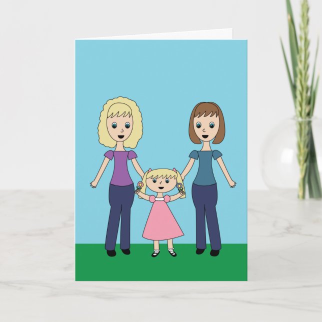 For Both My Moms Mothers Day Daughter Personalise Thank You Card (Front)