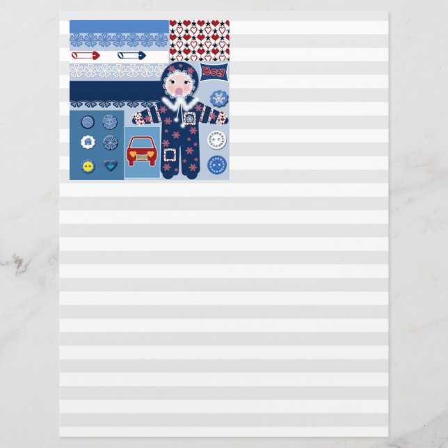 For boy custom letterhead (Front)