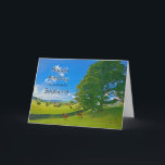 For Boyfriend, a Pastoral landscape Birthday card<br><div class="desc">A tranquil painting showing farm fields in the countryside. Horses and sheep graze peacefully under a tree. the sun sines from a blue sky with fluffy white clouds. The picture is of the Lake District in the UK. Copyright Norma Cornes</div>