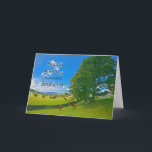 For Boyfriend, a Pastoral landscape Birthday card<br><div class="desc">A tranquil painting showing farm fields in the countryside. Horses and sheep graze peacefully under a tree. the sun sines from a blue sky with fluffy white clouds. The picture is of the Lake District in the UK. Copyright Norma Cornes</div>