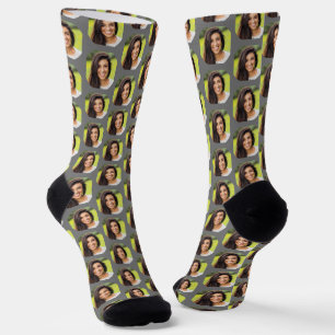 For Boyfriend From Girlfriend Photo Grey  Socks