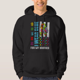 For Brother Puzzle Flag Special Autism Awareness Hoodie