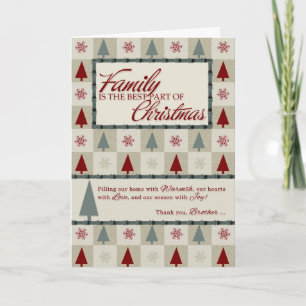 for Brother Retro Holiday Tree Pattern Card