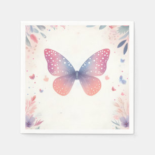 For Bug Boho Soft Glow Live Butterfly Baby Shower Napkin