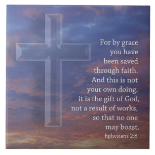 For by grace cross and sunset tile