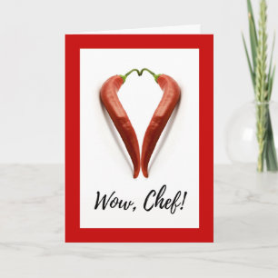 For Chef Valentine’s Day Red Hot Peppers Card
