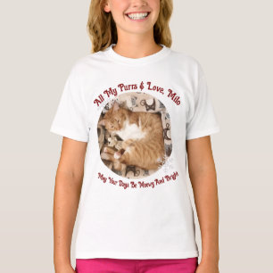 For Christmas, Meowy And Bright , Cat Photo , T-Shirt