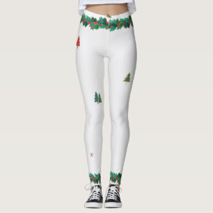FOR CHRISTMAS PRINTED HOLLY Leggings