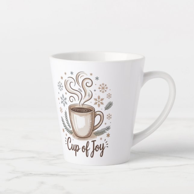 For Coffee lovers. Cup of Joy. Small Latter mug (Right)