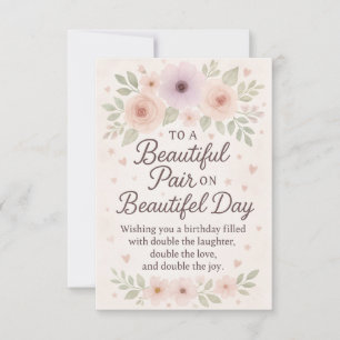  For Couples Anniversary-Style Birthday Message Card