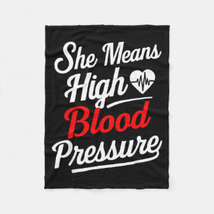 For Couples _ She Means High Blood Pressure _ Funn Fleece Blanket