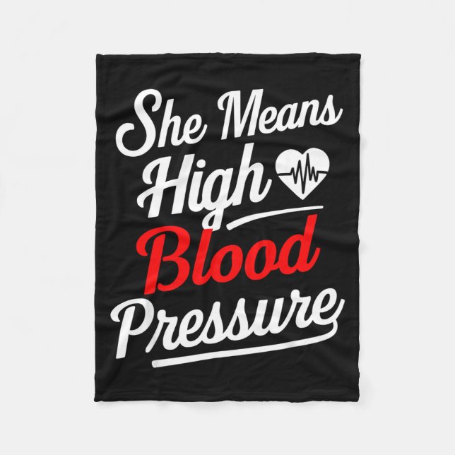 For Couples _ She Means High Blood Pressure _ Funn Fleece Blanket (Front)
