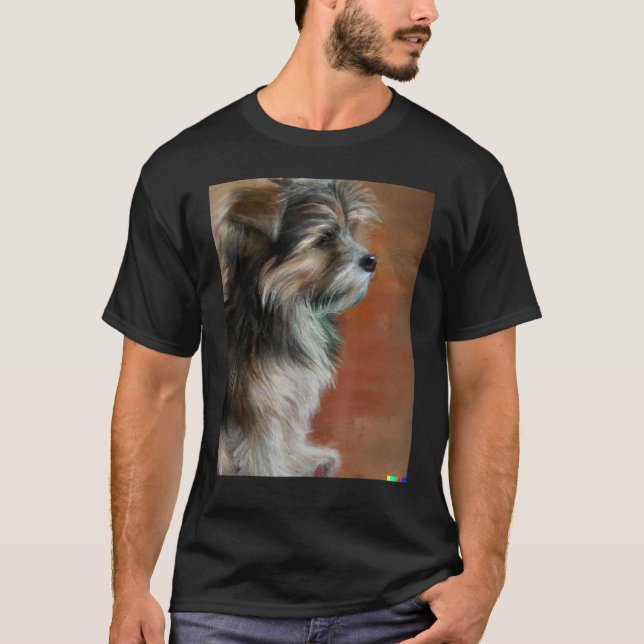 For Cute Dog Puppie Fan In Dog Style 1 T-Shirt (Front)