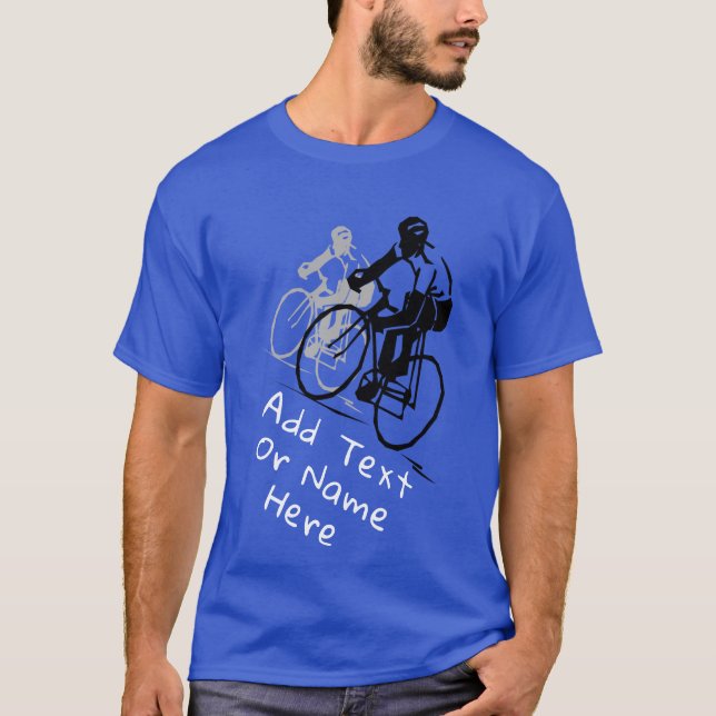 For Cycling Lovers. Personalise T-Shirt (Front)