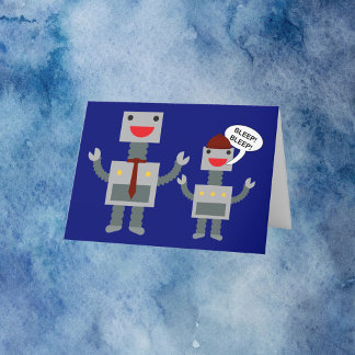 For Dad From Son Father's Day Funny Robot Thank You Card