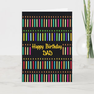 For Dad Funny Birthday with Many Candles Card