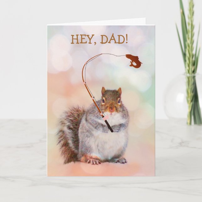For Dad Funny Squirrel Birthday Card (Front)