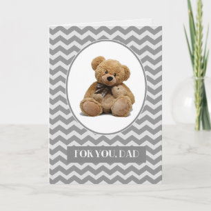 For Dad on Father's Day. Cute Teddy Bears Card