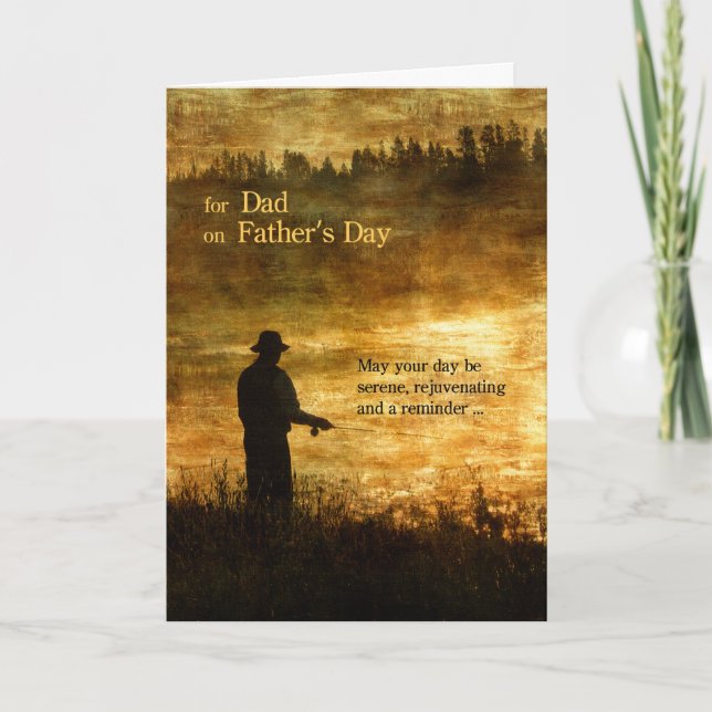 for Dad on Father's Day Fishing Card (Front)