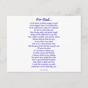 For Dad Postcard
